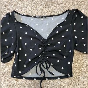 Polka dot crop top
